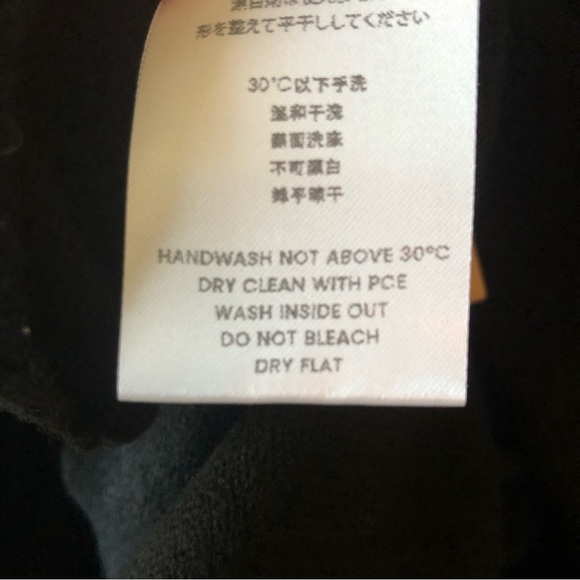 Gentle Herd 100% Wool Lightweight Pullover Sweater Hoodie Black Size Large NWT - Picture 6 of 10